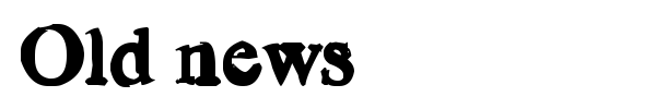 Old news font preview